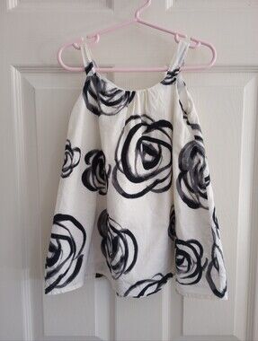 Baby Gap Havana Rose Dress Cream With Black Florals